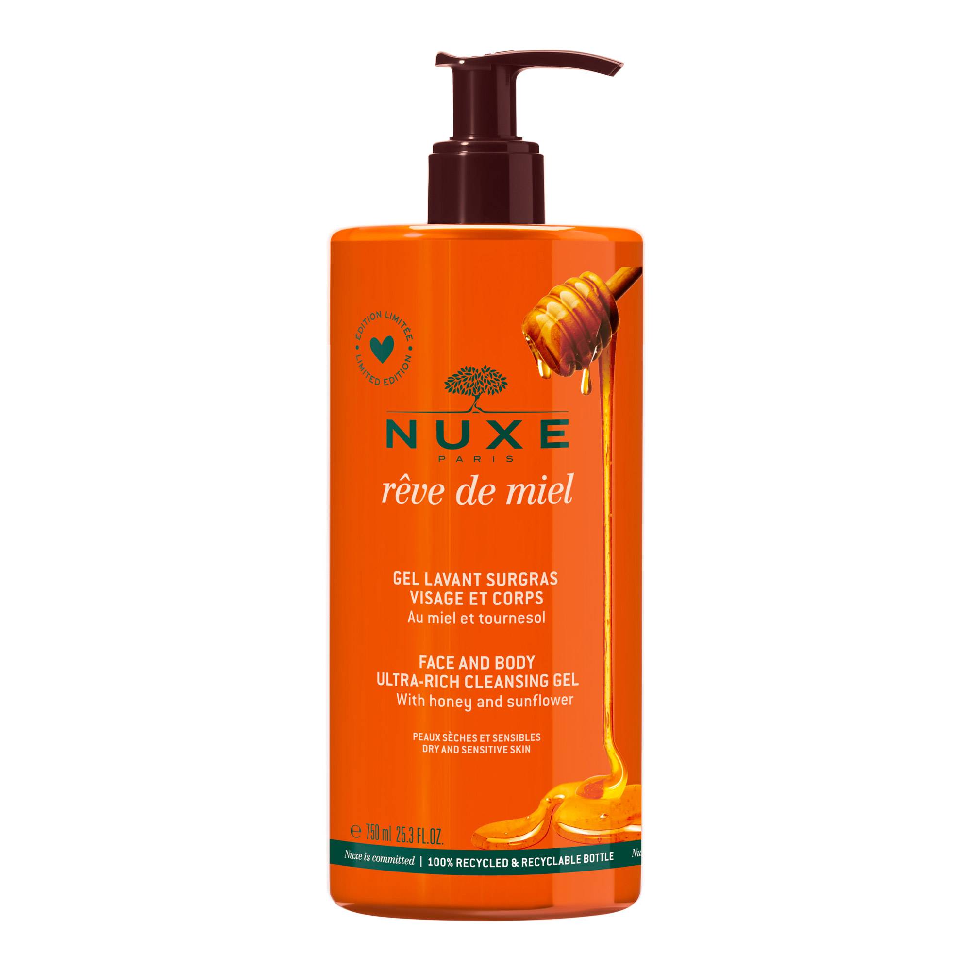 Nuxe Rêve De Miel Gel Detergente Viso E Corpo Al Miele In Edizione Limitata 750ml