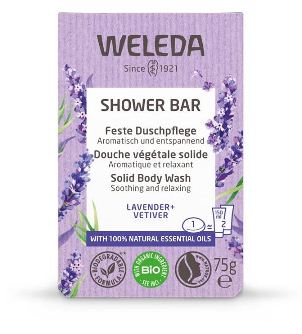 Weleda Bagno Doccia Solido 100% Naturale Lavanda + Vetiver 75 g