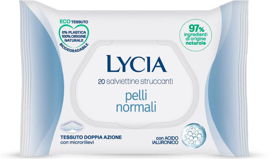 Lycia Salviettine Struccanti Pelli Normali 20 Pezzi