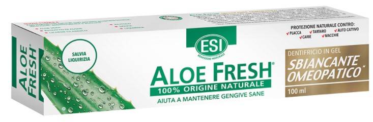 Esi Aloe Fresh Dentifricio Sbiancante Omeopatico all'Aloe Vera 100 ml