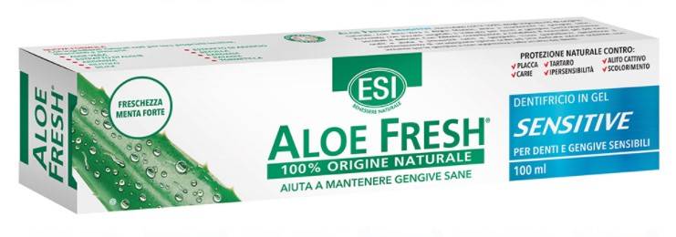 Esi Aloe Fresh Sensitive Dentifricio per Denti e Gengive Sensibili 100 Ml