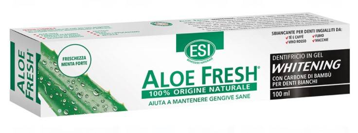 Esi Aloe Fresh Whitening Dentifricio Sbiancante con Carbone Naturale 100 ml