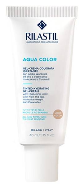 Rilastil Aqua Color Gel - Crema Colorata Idratante Tonalità Medium 40 ml