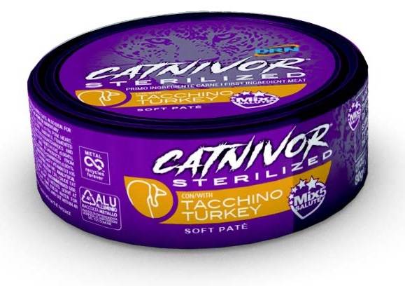 Catnivor Sterilized Tacchino Alimento umido per gatti adulti 80 g