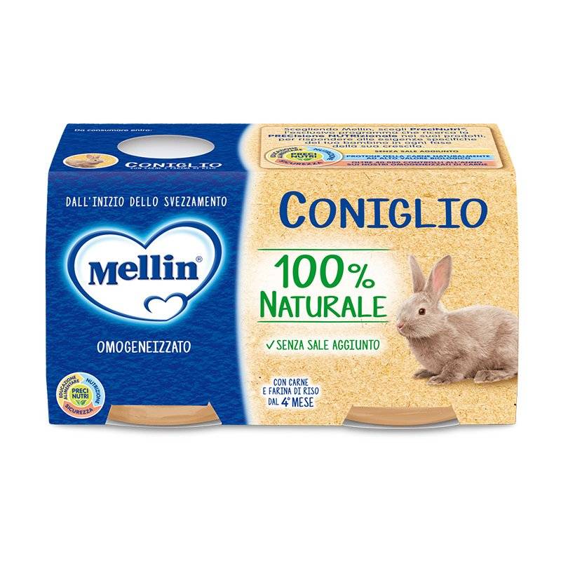 Mellin Coniglio Omogeneizzato 2 x 120 g
