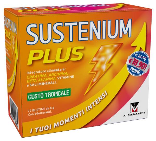Sustenium Plus Gusto Tropical Integratore Tonico e Ricostituente 22 Buste
