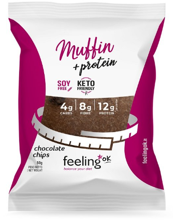 FeelingOk Linea Start Muffin Gocce di Cioccolato 50 grammi