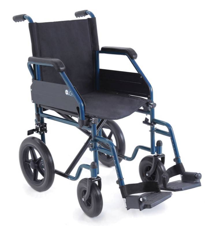 Moretti Ardea Carrozzina Pieghevole Serie GO! Seduta 43 cm Blu