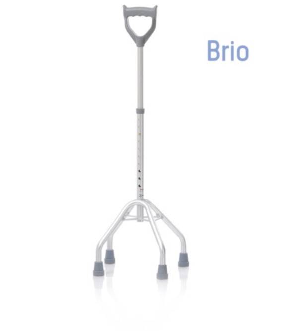 Moretti Brio Quadripode Base Larga In Alluminio con Manico Chiuso