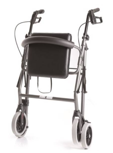 Moretti Mopedia Atlante Deambultore Rollator in Alluminio 4 Ruote con Sedile