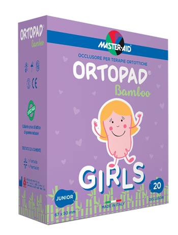 Master Aid Ortopad Cotton Boys/Girls Occlusore per Terapie Ortottiche 5,4 x 7,6 cm 20 pezzi - Misura: Girl Junior - 20 pezzi