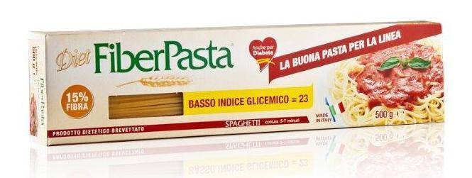 FiberPasta Spaghetti Pasta ricca di fibre a basso indice glicemico 500 g