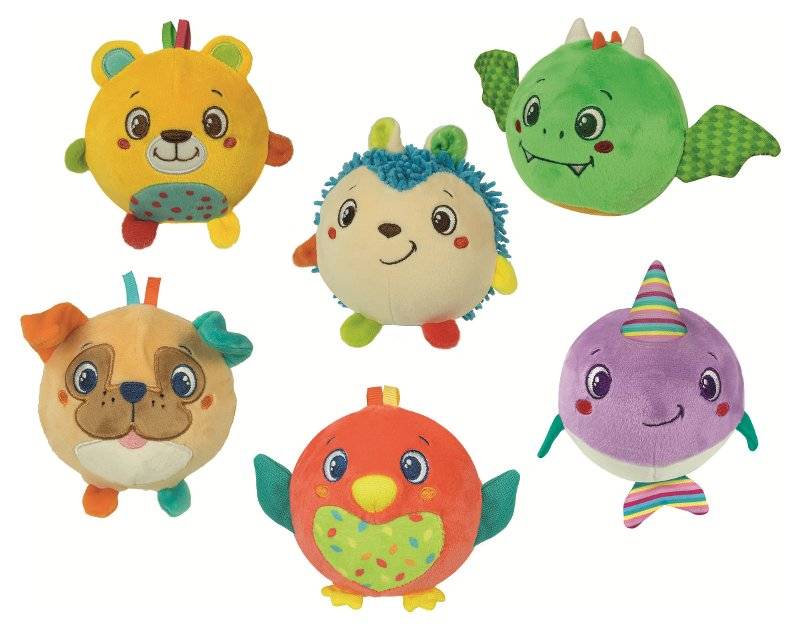 Clementoni Squeeze & Roll Soft Animals Piccoli Peluches 24 Pezzi Assortiti