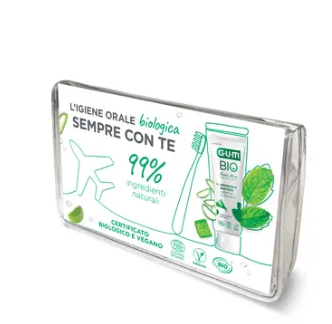 Gum Travel Kit Bio Spazzolino+Dentifricio+Scovolino Interdentale