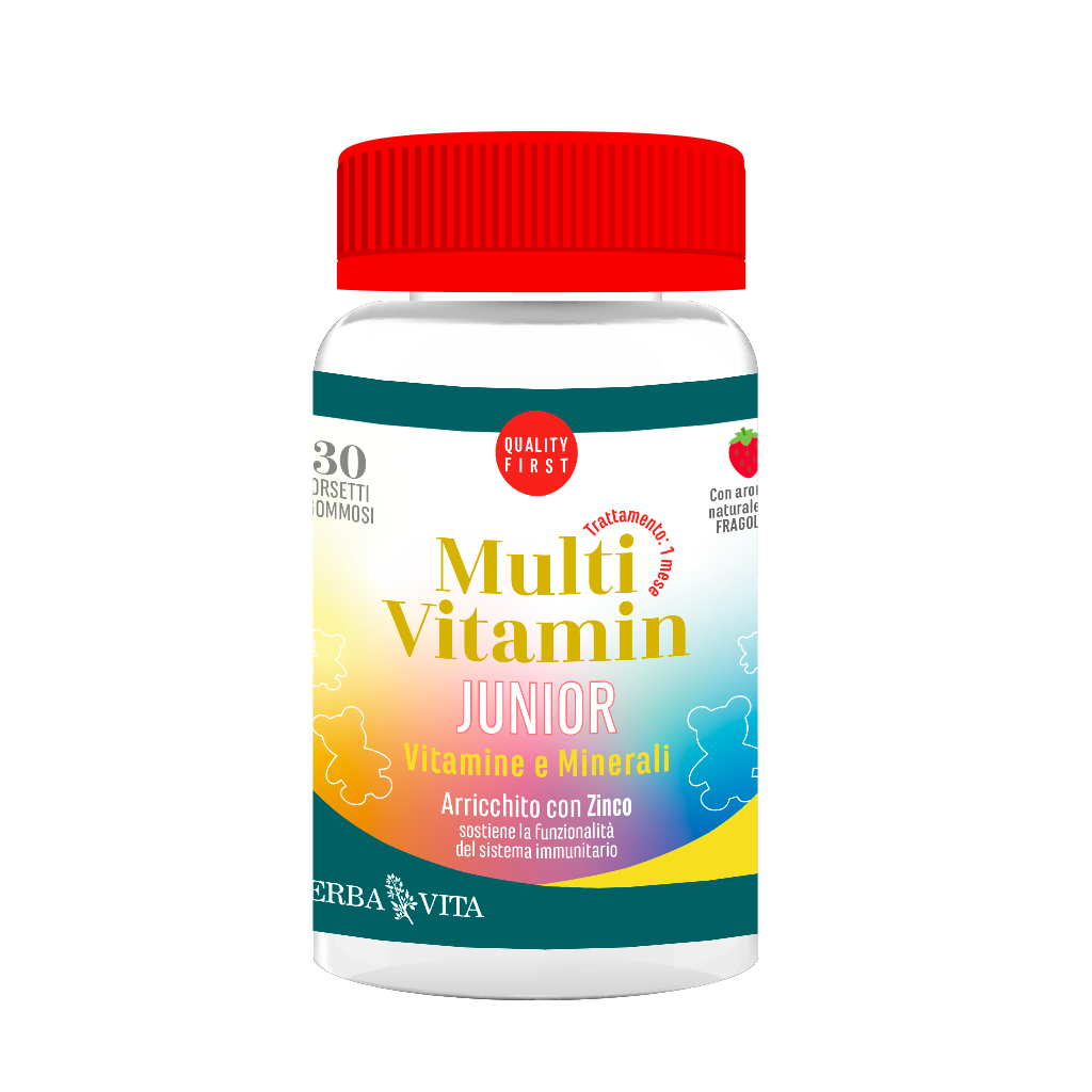 Erba Vita Multi Vitamin Junior Integratore di Vitamine per Bambini 30 Gommose