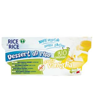 Rice&Rice Dessert di Riso alla Vaniglia Biologico Senza glutine lattosio senza zuccheri aggiunti