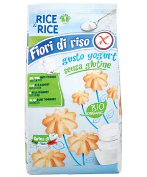 Rice&Rice Fiori di Riso allo Yogurt Biscotti biologici senza glutine 250 g