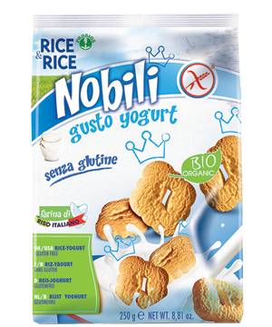 Rice&Rice Nobili Biscotti di riso allo yogurt biologici e senza glutine 250 g