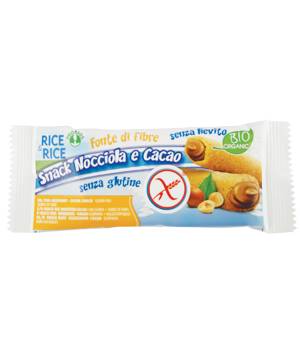 Rice&Rice Snack di Riso alla Nocciola e Cacao Prodotto Bio senza glutine 25 g