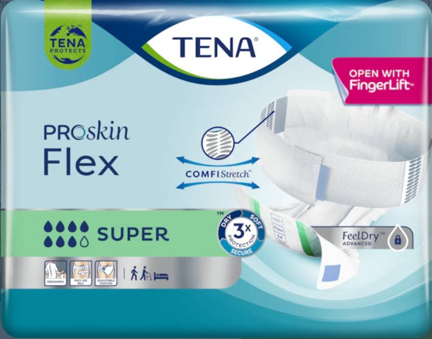 Tena Proskin Flex Super Pannolone a Cintura Per Incontinenza Large 30 Pezzi