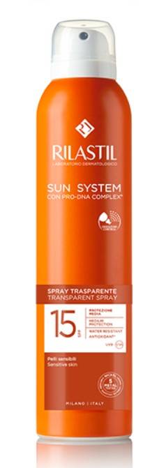Rilastil Sun System Transparent Spray Spf 15 Solare Corpo 200 ml