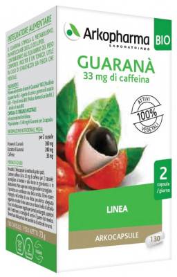 Arkopharma Arkocapsule Guarana' Bio Integratore per il Metabolismo 130 Capsule