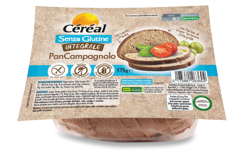 Cereal Senza Glutine Pan Campagnolo Integrale 175 g