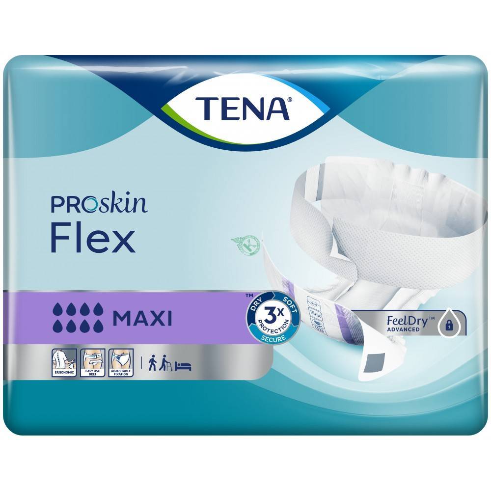 Tena Proskin Flex Maxi Pannolino a Cintura Taglia M 22 pezzi
