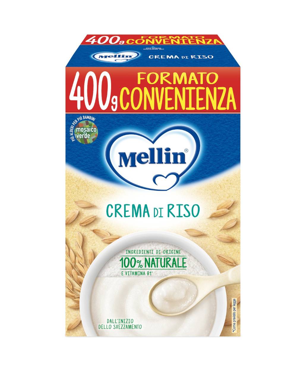 Mellin Crema Di Riso dal 4 Mese 400 g