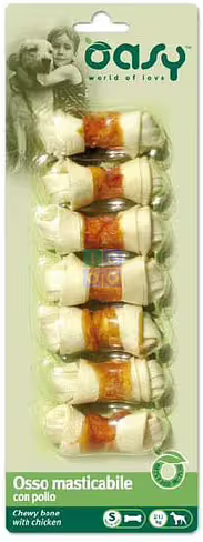 Oasy Osso masticabile con Pollo per cani Taglia S 7 pezzo