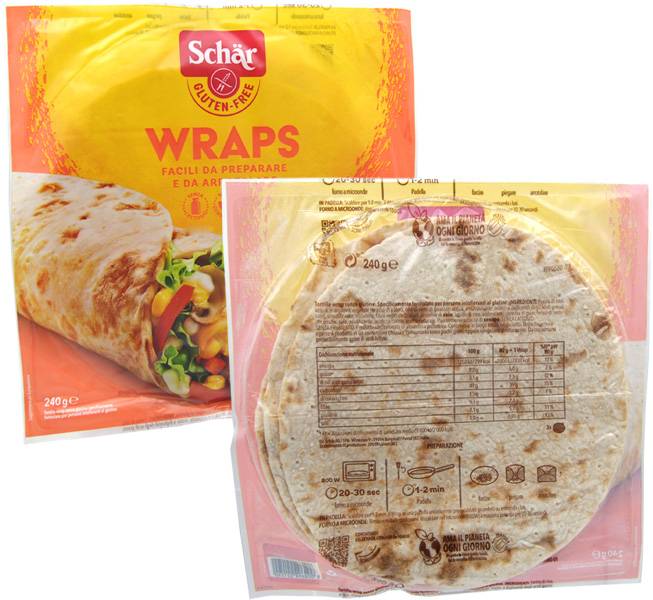 Schar Wraps Piadina arrotolata senza glutine e lattosio 3 pezzi