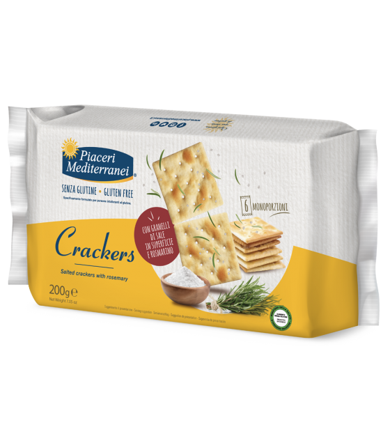 Piaceri Mediterranei Cracker al Rosmarino Senza Glutine 200 grammi