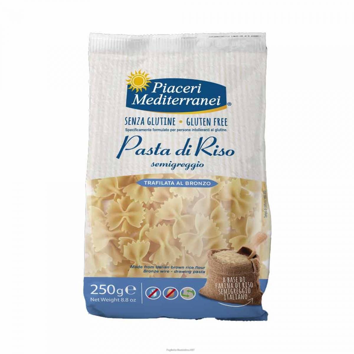 PIACERI MEDITERRANEI PASTA RISO FARFALLE 250 G