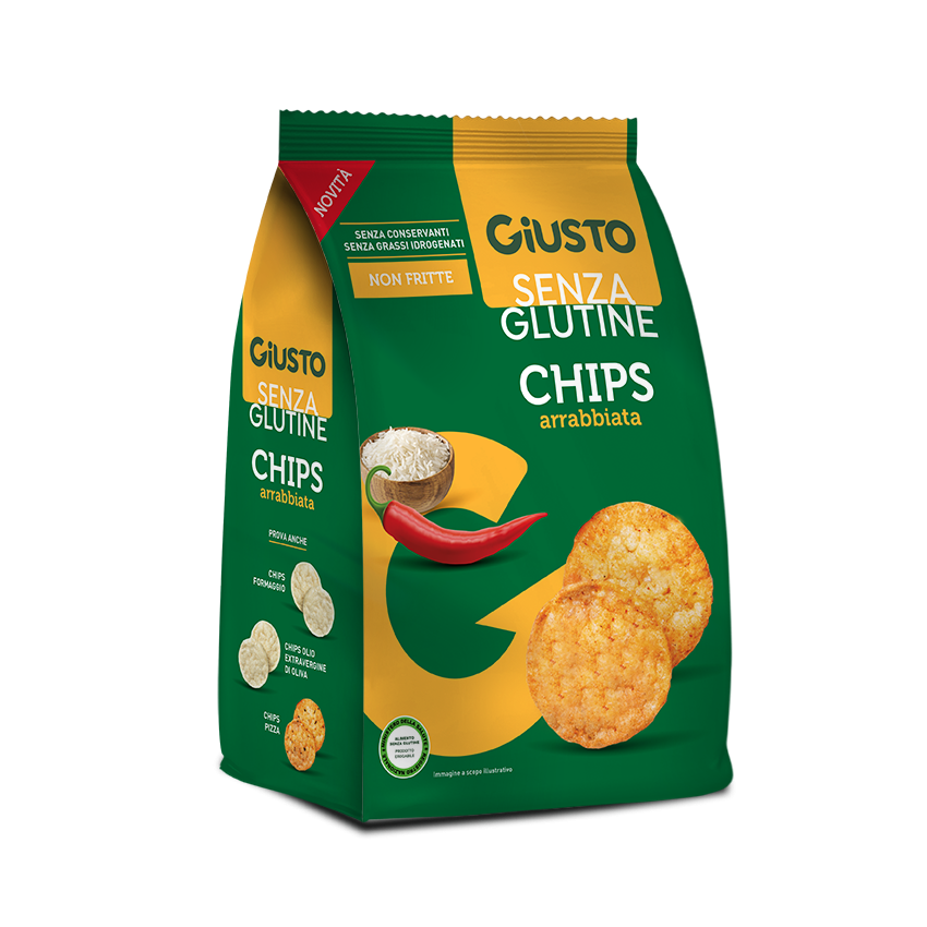 Giusto Chips Senza Glutine Gusto Arrabbiata 40g