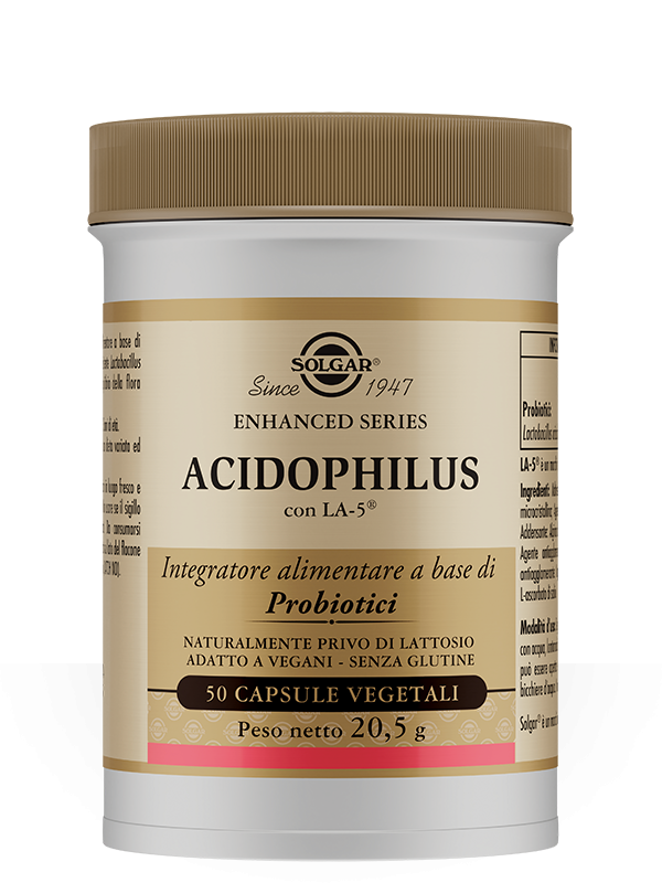 Solgar Acidophilus Integratore alimentare per la Flora Intestinale 50 capsule