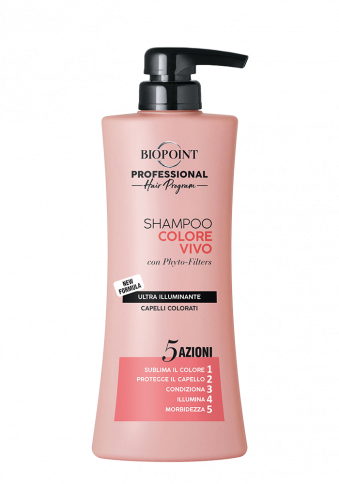 Biopoint Professional Hair 5 Azioni Shampoo Colore Vivo per Capelli Colorati 400 ml