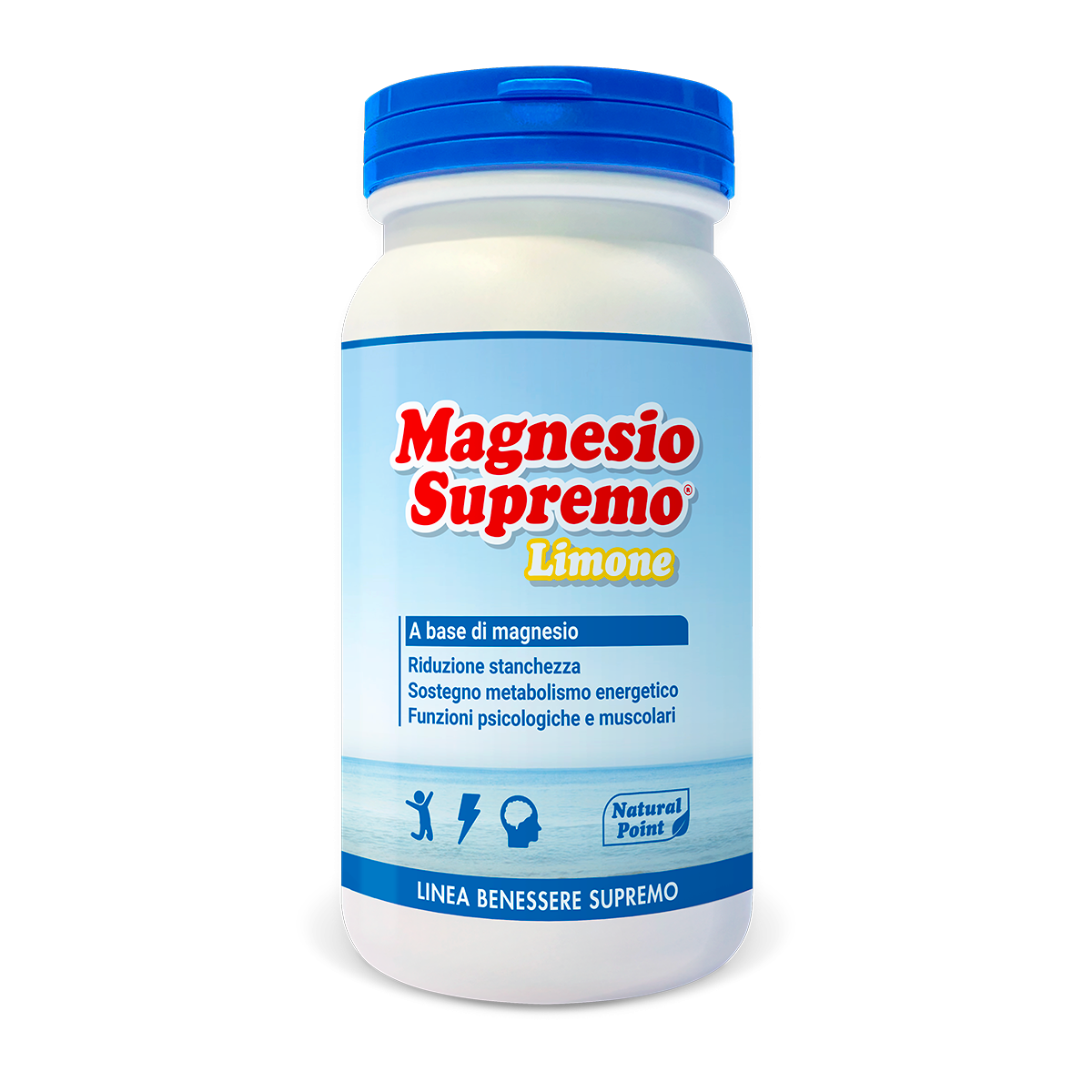 Natural Point Magnesio Supremo Integratore Contro Stanchezza e Stress Gusto Limone 150 g