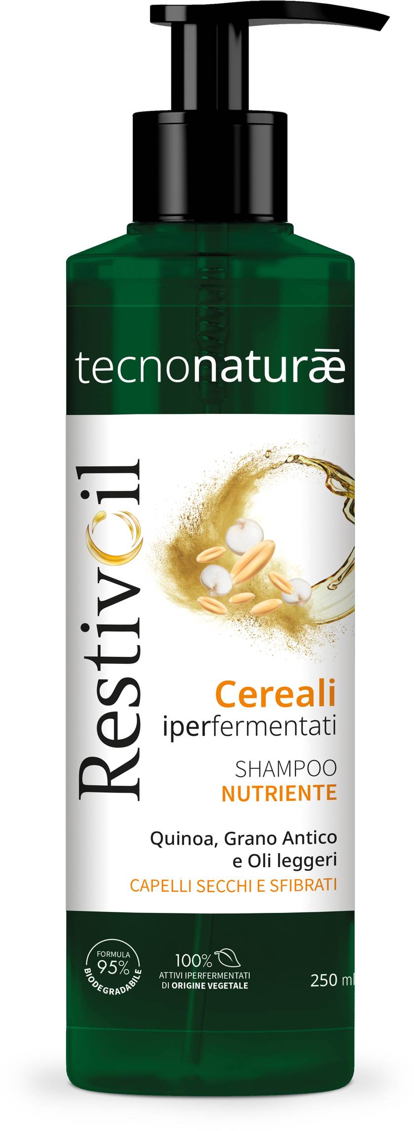 Restivoil Tecnonaturae Shampoo Nutriente per Capelli Secchi e Sfibrati 250 ml