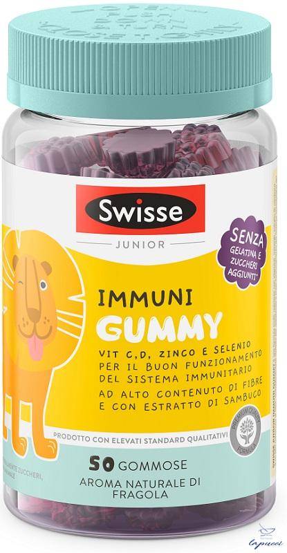 Swisse Junior Immuni Gummy Integratore per il Sistema Immunitario dei Bambini 50 caramelle