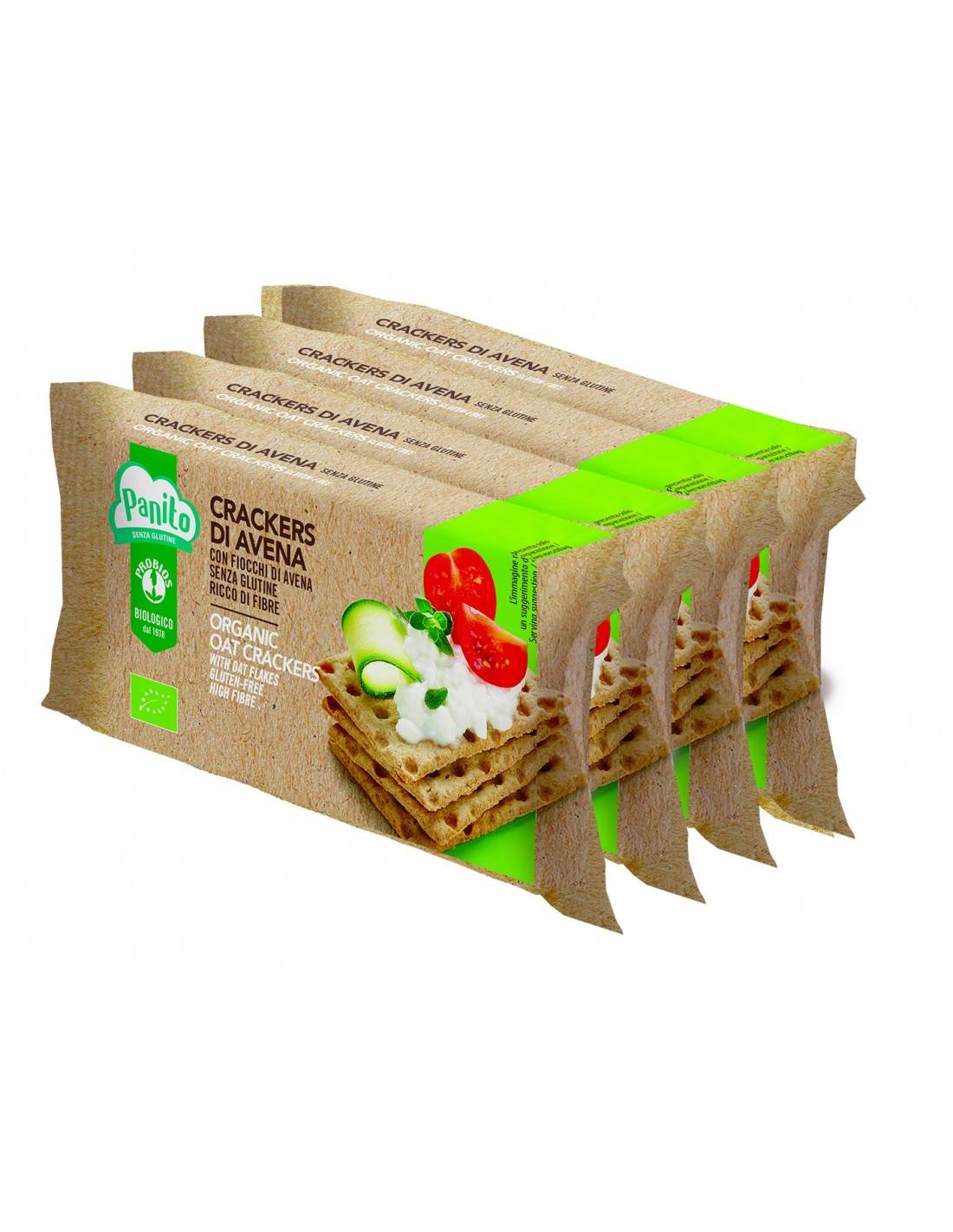 Probios Bio Crackers Con Fiocchi Di Avena Senza Glutine 4 x 35 g