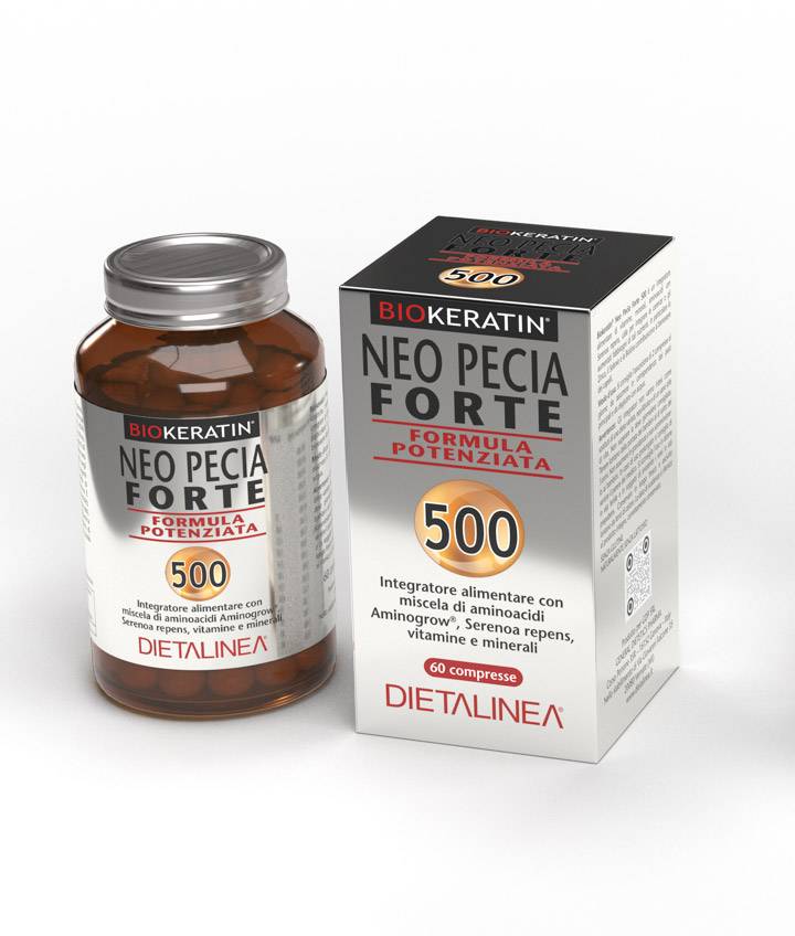 BioKeratin Neo Pecia Forte 500 Integratore Anti Caduta Capelli Formula Potenziata 60 compresse