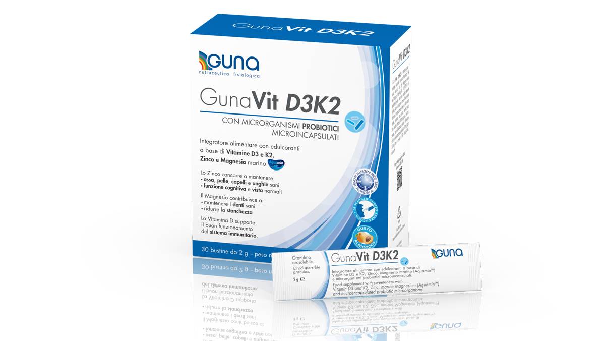 Guna Vit D3K2 Integratore Multivitaminico 30 bustine