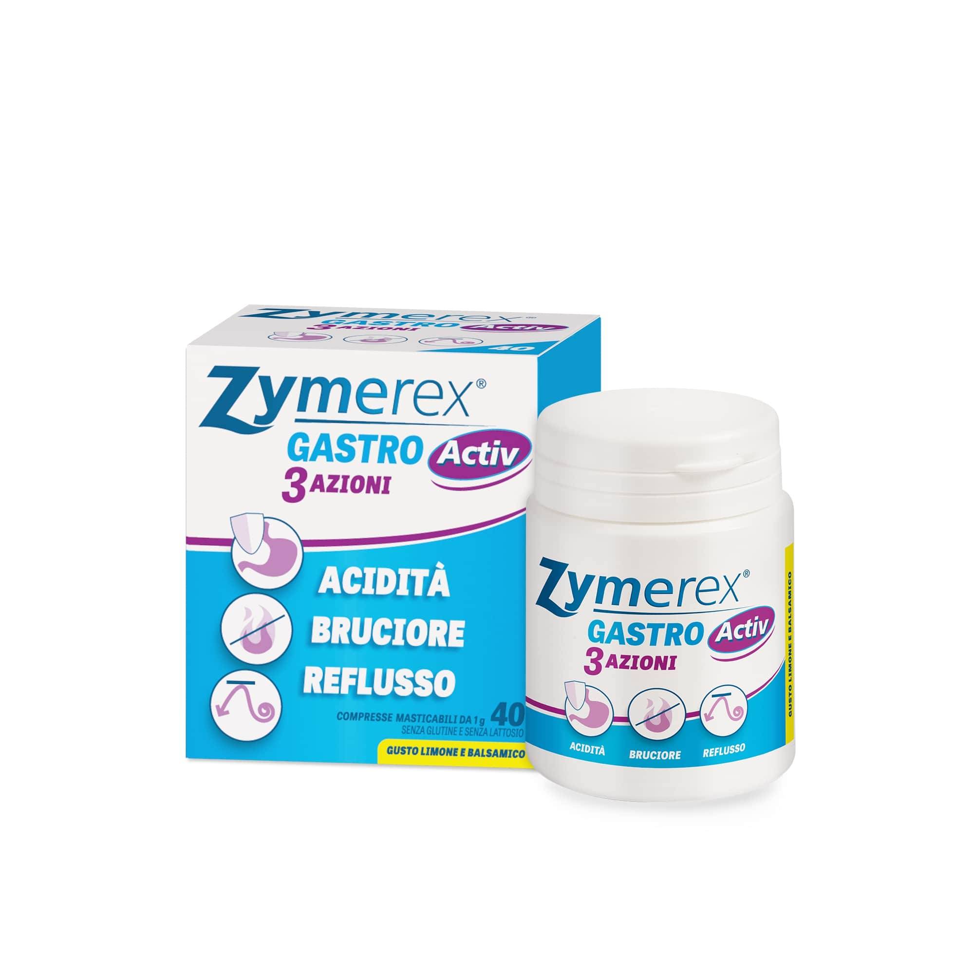 Zymerex Gastro Activ 3 Azioni Contro Reflusso 40 Compresse Masticabili