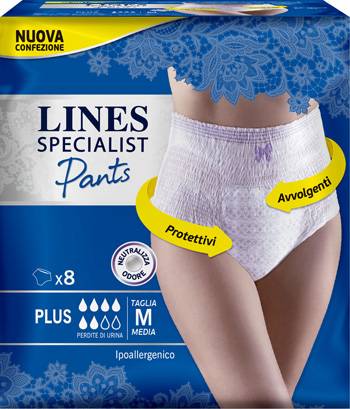 Lines Specialist Pants Plus Pannolone Taglia M 8 Pezzi