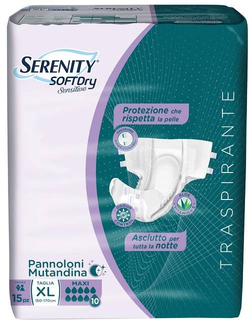 Serenity Pannolone Mutandina SD Sensitive Maxi XL 15 Pezzi