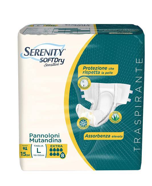 Serenity Pannolone Mutandina SD Sensitive Extra L 15 Pezzi