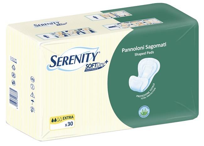 Serenity Pannolone per Incontinenza Sagomato SoftDry+ Aloe Extra 30 Pezzi