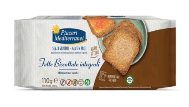 Piaceri Mediterranei Fette Biscottate Integrali Senza Glutine 110 g