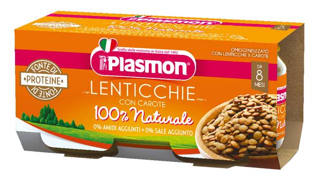 Plasmon Lenticchie con Carote Omogeneizzato 2 vasetti x 80 g