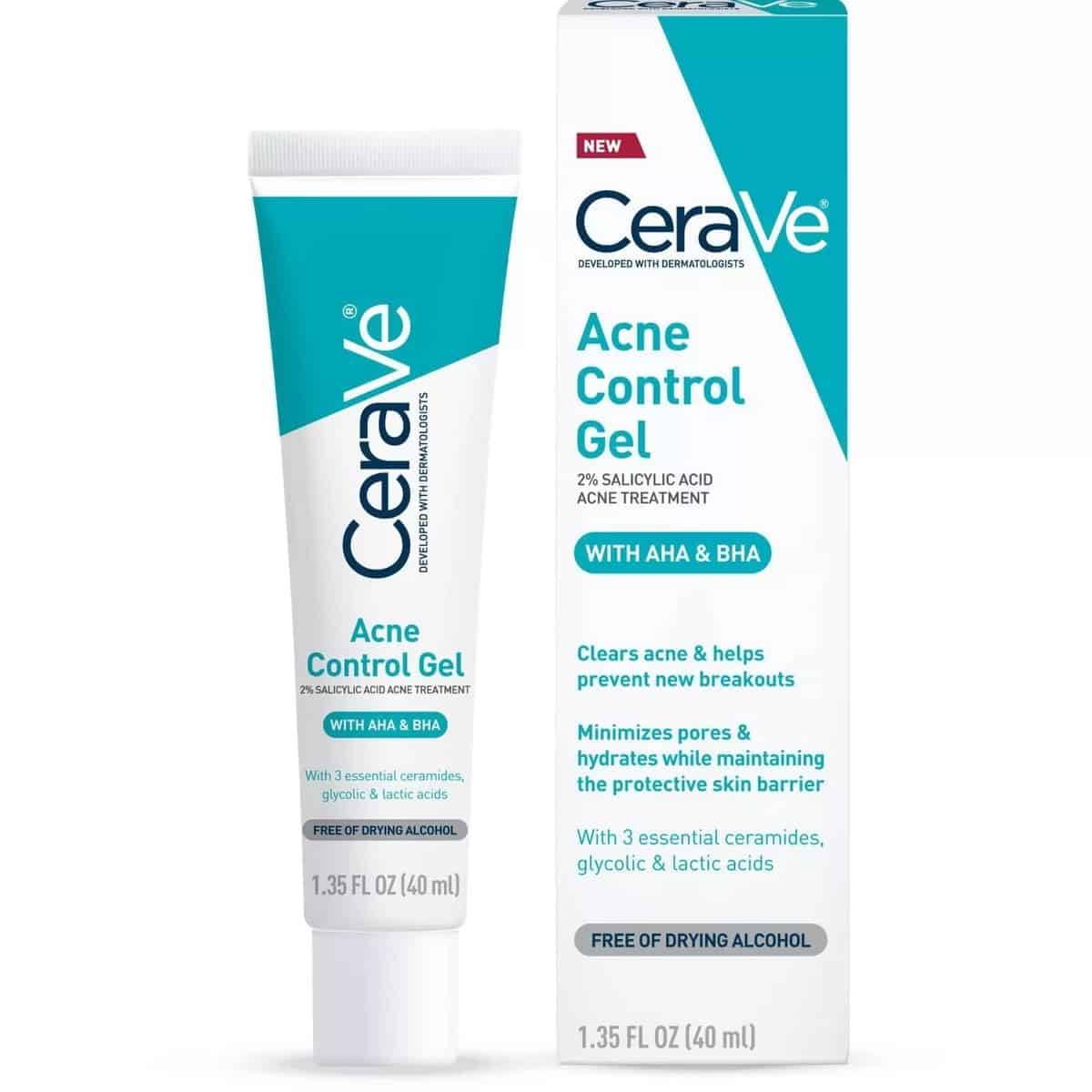 CeraVe Acne AHA & BHA Control Gel Controllo Imperfezioni Viso 40 ml